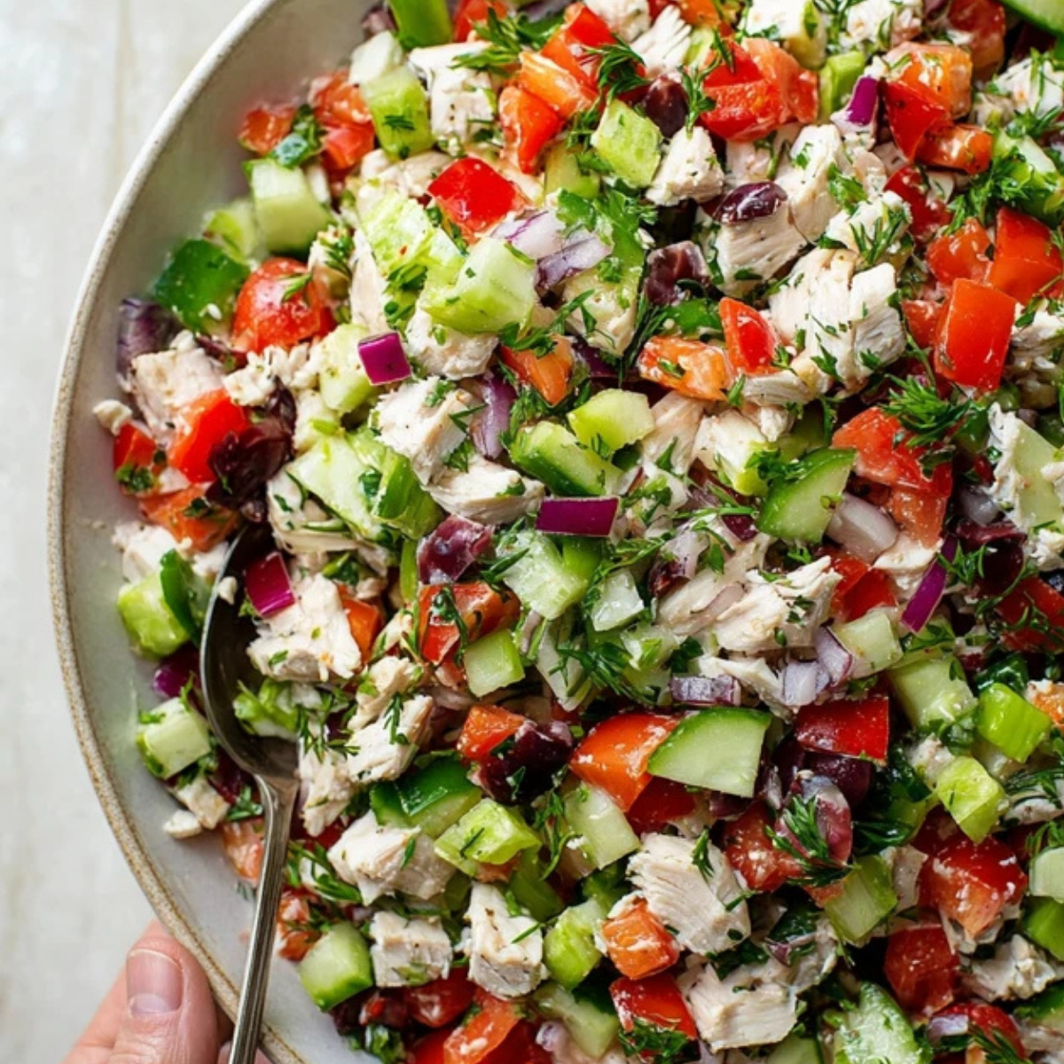 Chopped Greek Inspired Chicken Salad