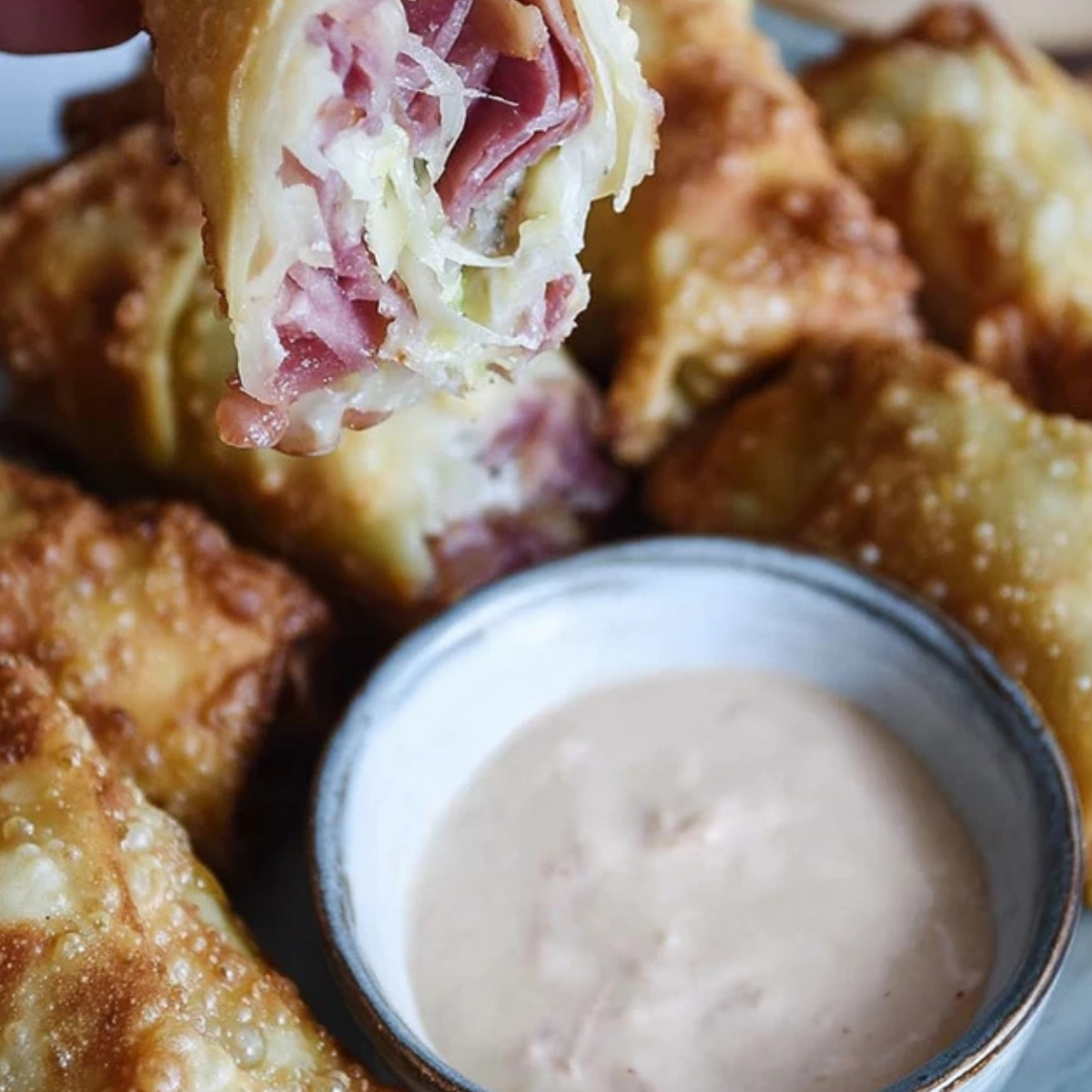 Crispy Reuben Eggrolls