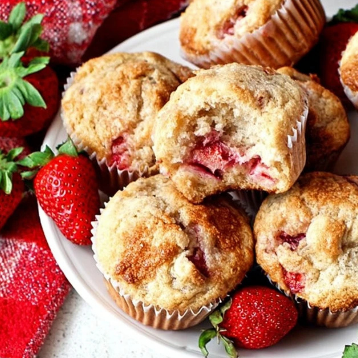 Fresh Strawberry Muffins