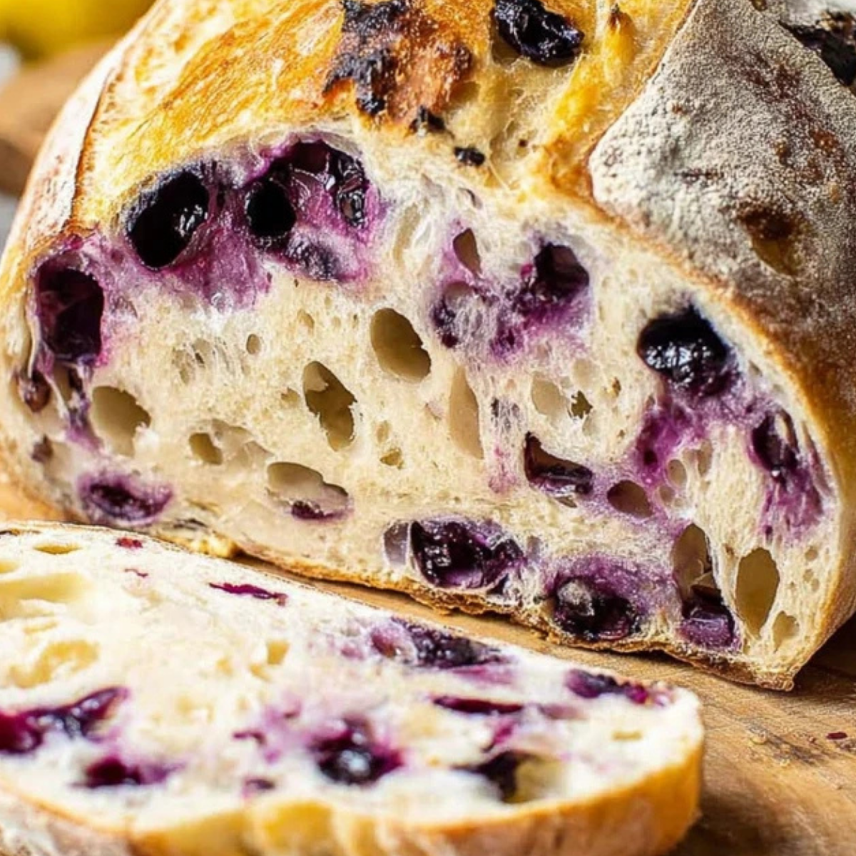 Lemon Blueberry Sourdough Bread