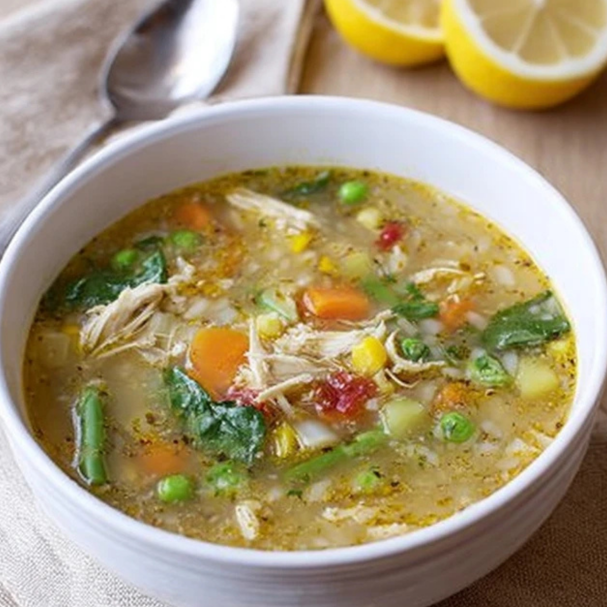 Lemony Chicken Soup with Spring Veggies
