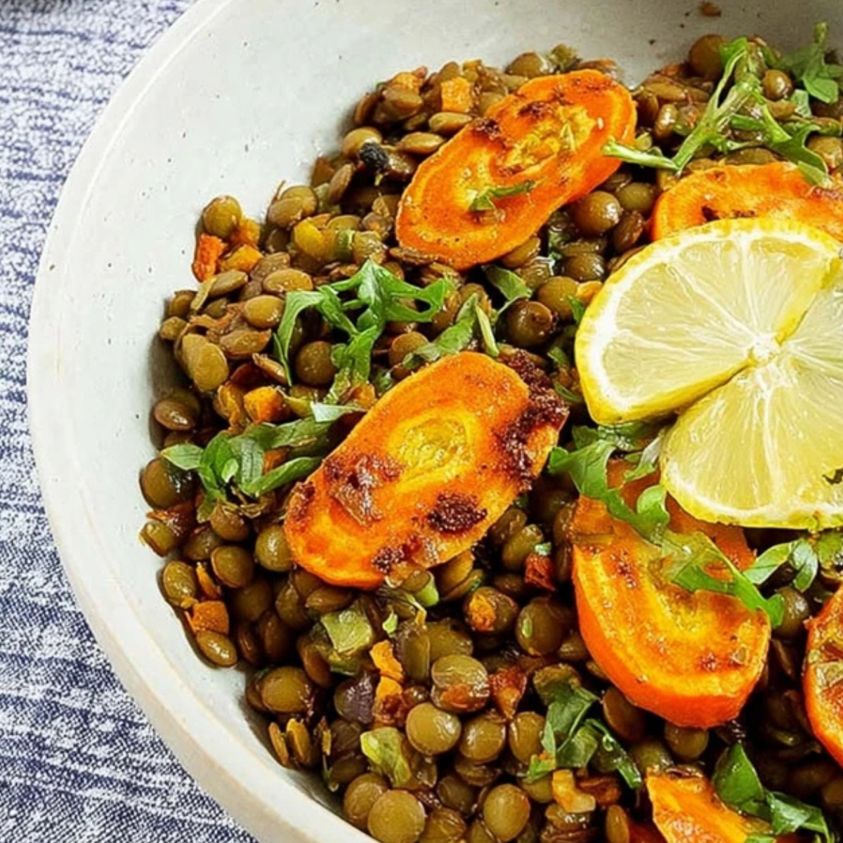 Moroccan Lentil and Roasted Carrot Salad
