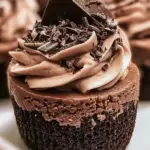 No Bake Mini Triple Chocolate Cheesecakes
