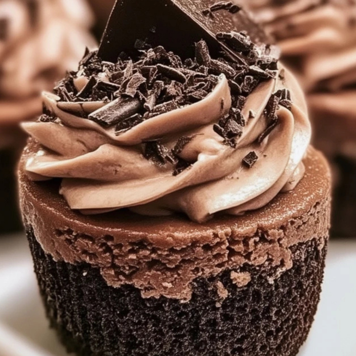 No Bake Mini Triple Chocolate Cheesecakes