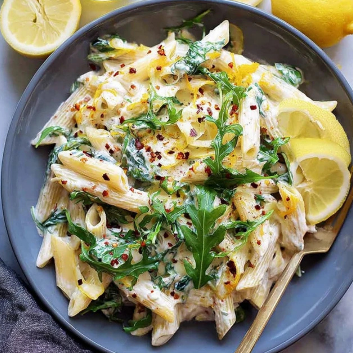 One Pot Lemon Ricotta Pasta with Arugula