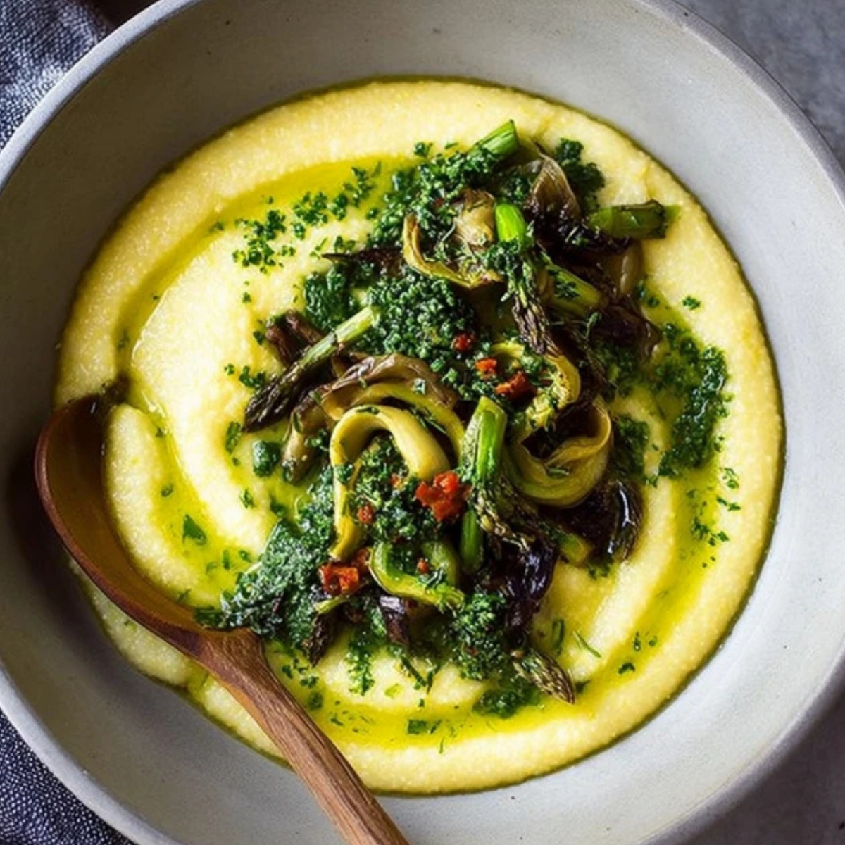 Polenta with Spring Veggies (1)