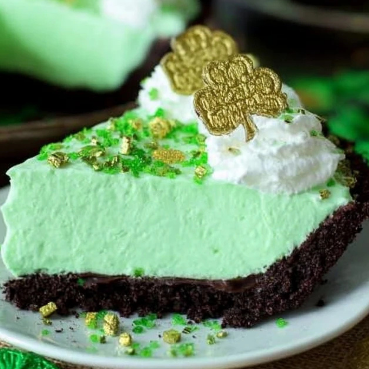 Shamrock Mint Chocolate Pie
