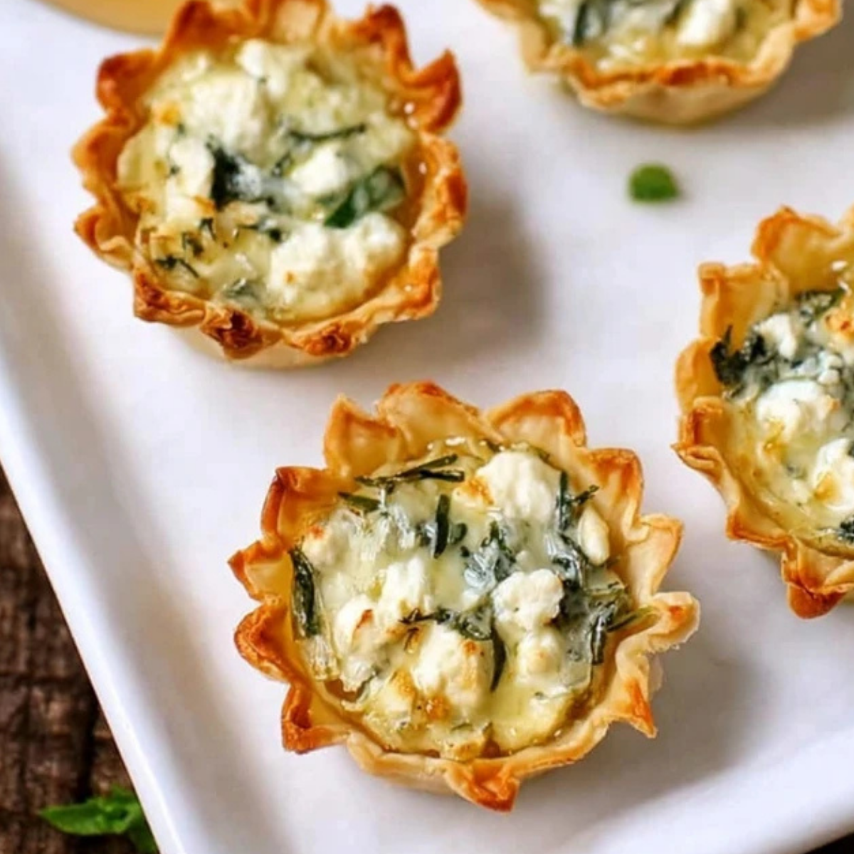 Spring Herb Tartlets with Honey and Goat Cheese