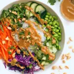 Spring Roll Bowl with Peanut Sauce