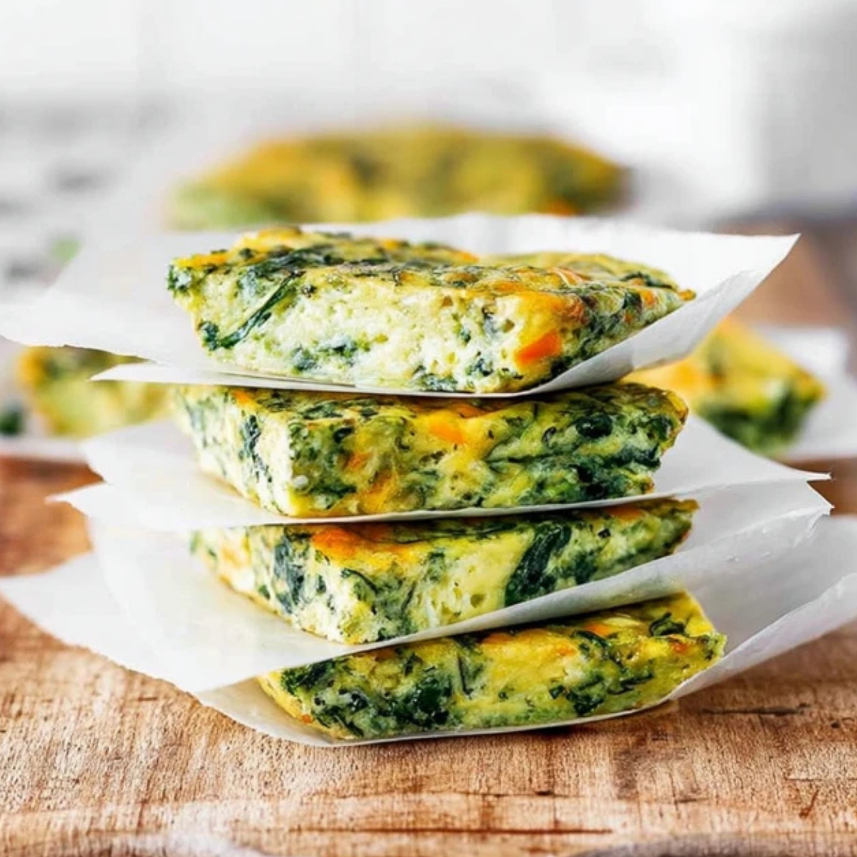 Baked Spinach Zucchini Frittata Fingers