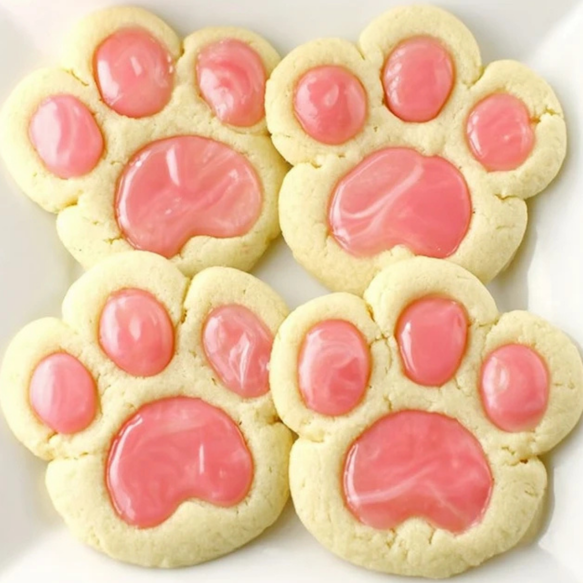 Bunny Paw Print Cookies