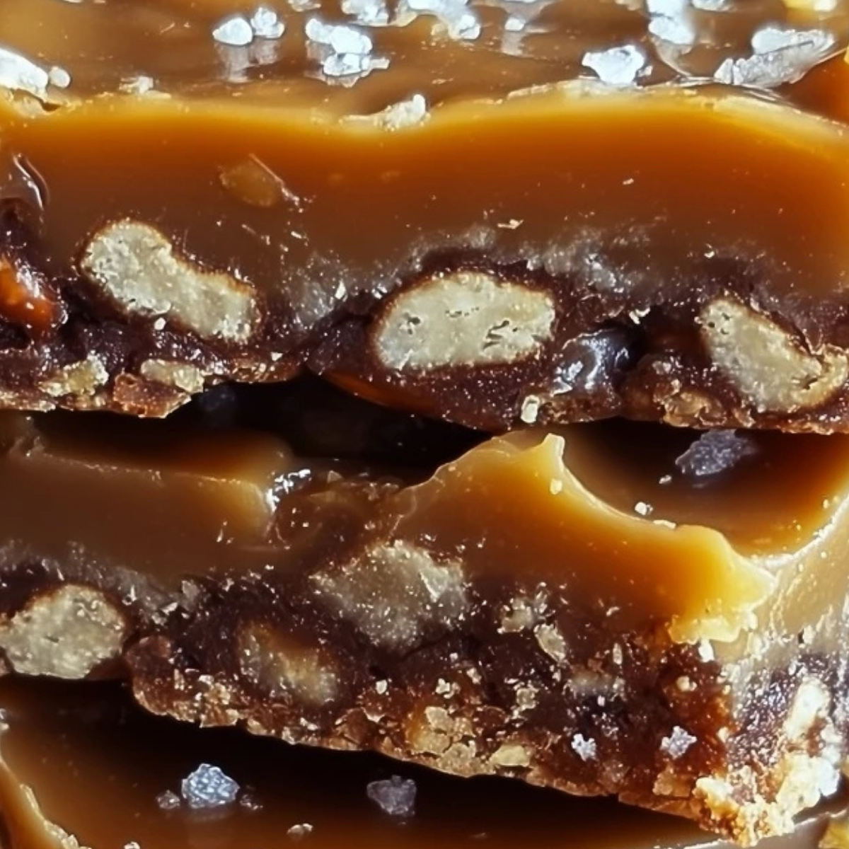 Caramel Pretzel Crack Bars