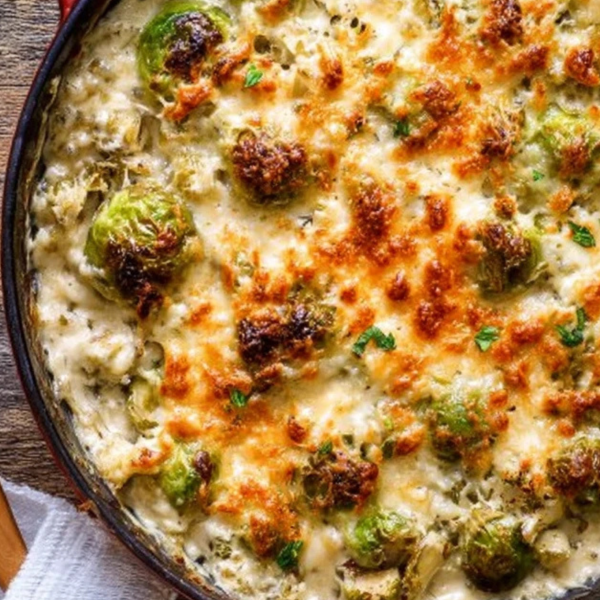 Cheesy Brussel Sprout Casserole