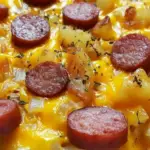 Cheesy Kielbasa Hashbrown Casserole