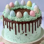 Easter Speckled Egg Drip Cake