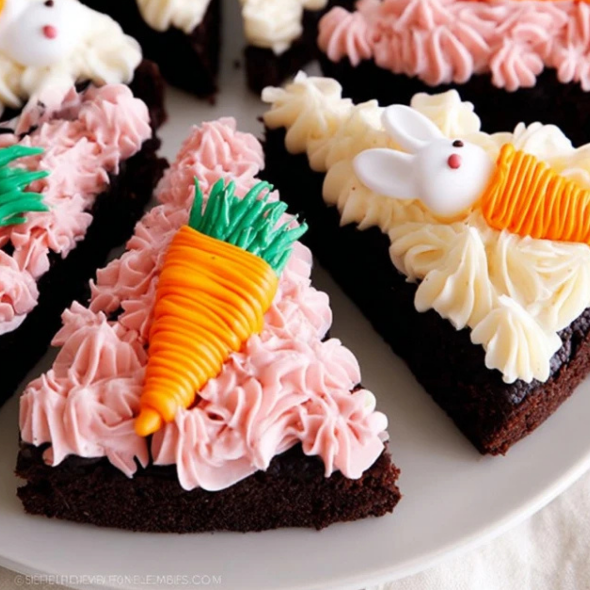 Frosted Easter Brownies