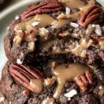 Gooey Chocolate Pecan Coconut Cookies