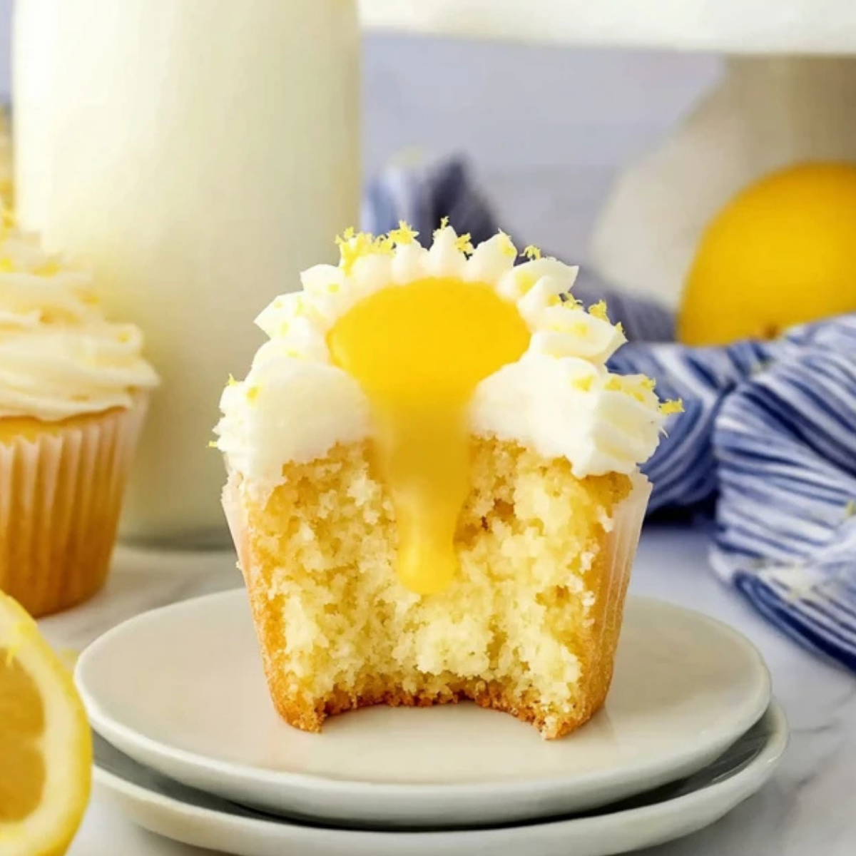 Lemon Stuffed Cupcakes