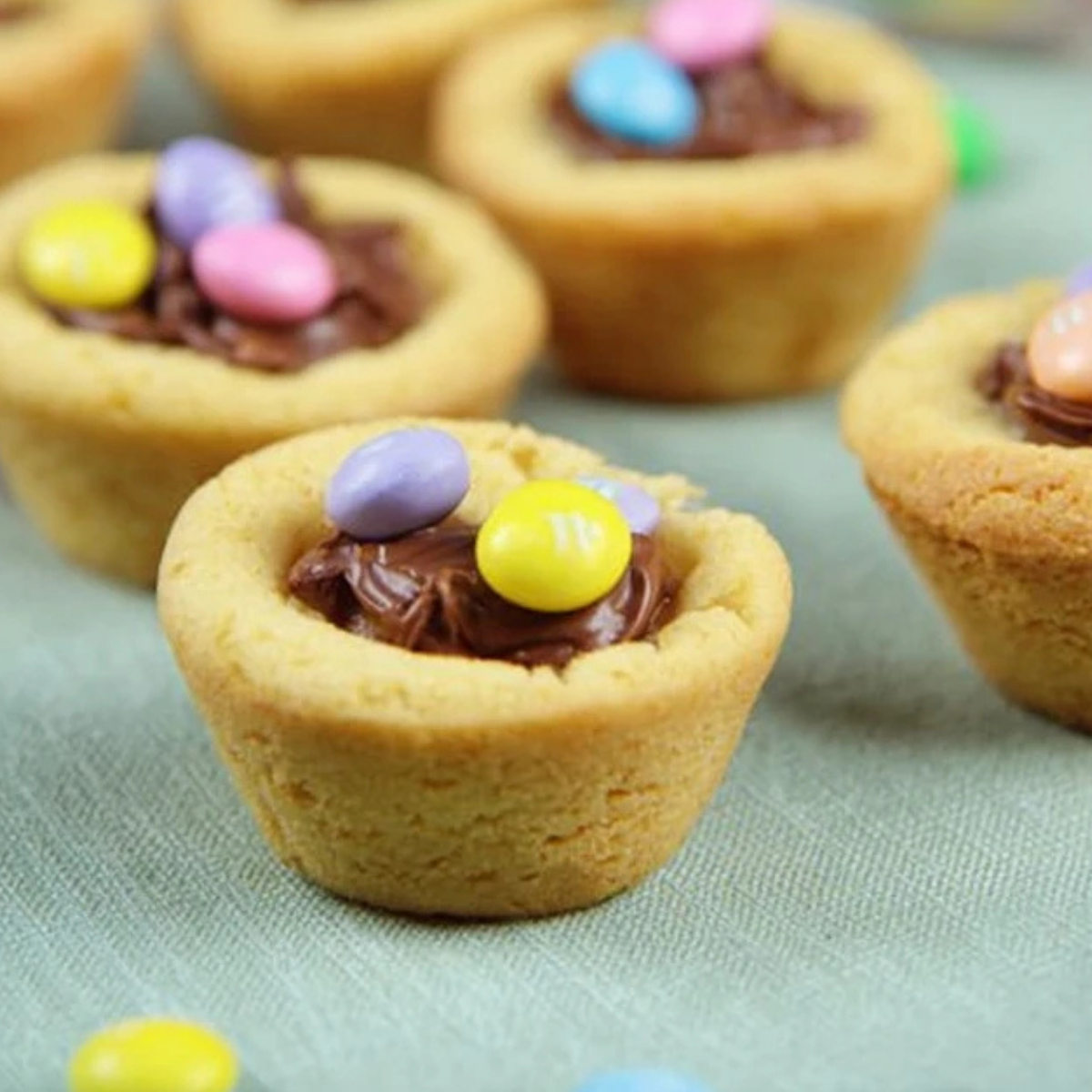 M&M Nutella Cookie Cups