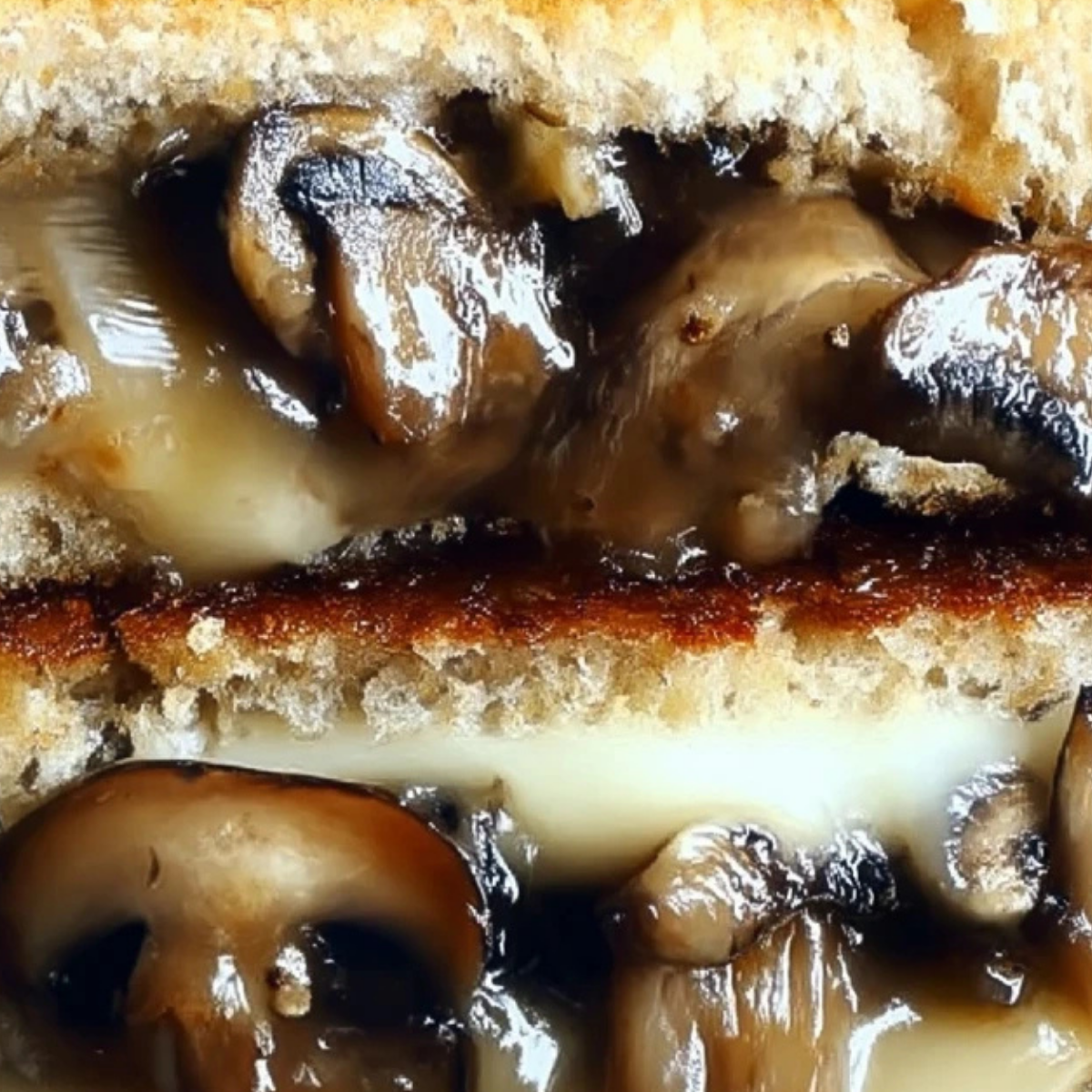 Mushroom Onion and Gouda Grilled Cheese Sandwiches