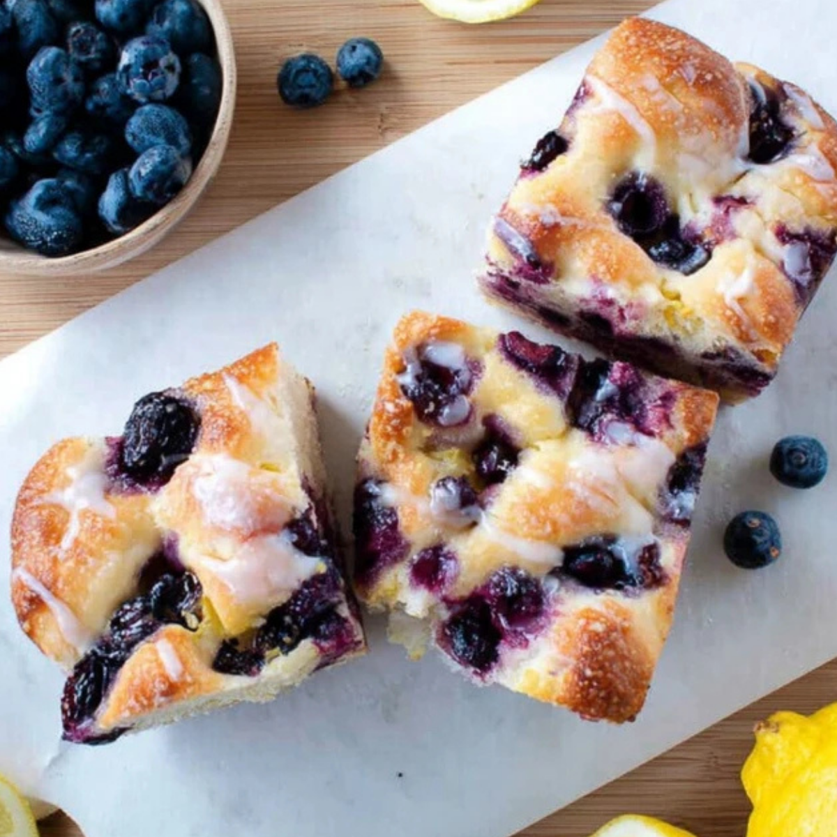 Sourdough Blueberry Lemon Focaccia Bread