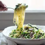 Spring Pasta Salad with Asparagus and Mushrooms