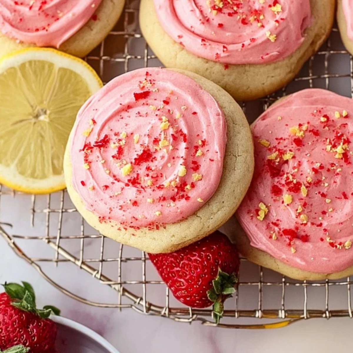 Strawberry Lemonade Cookies
