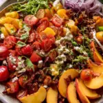 Summer Chopped Tomato Peach Salad