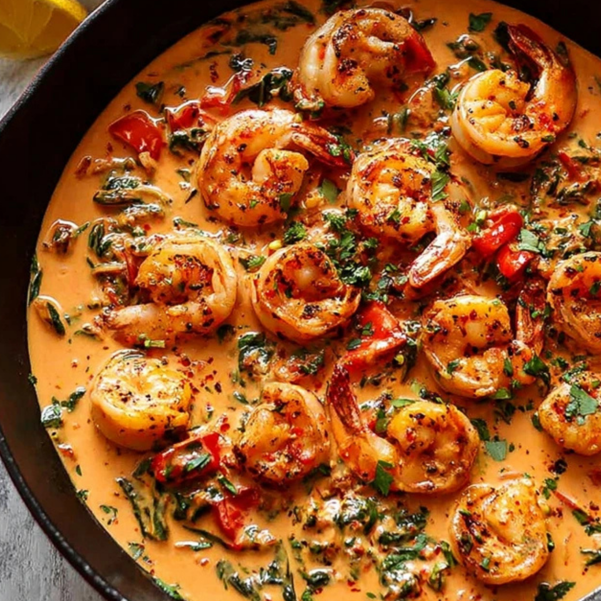 Garlic Paprika Shrimp Skillet