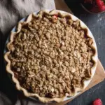 Gluten Free Strawberry Rhubarb Pie with Crumb Topping