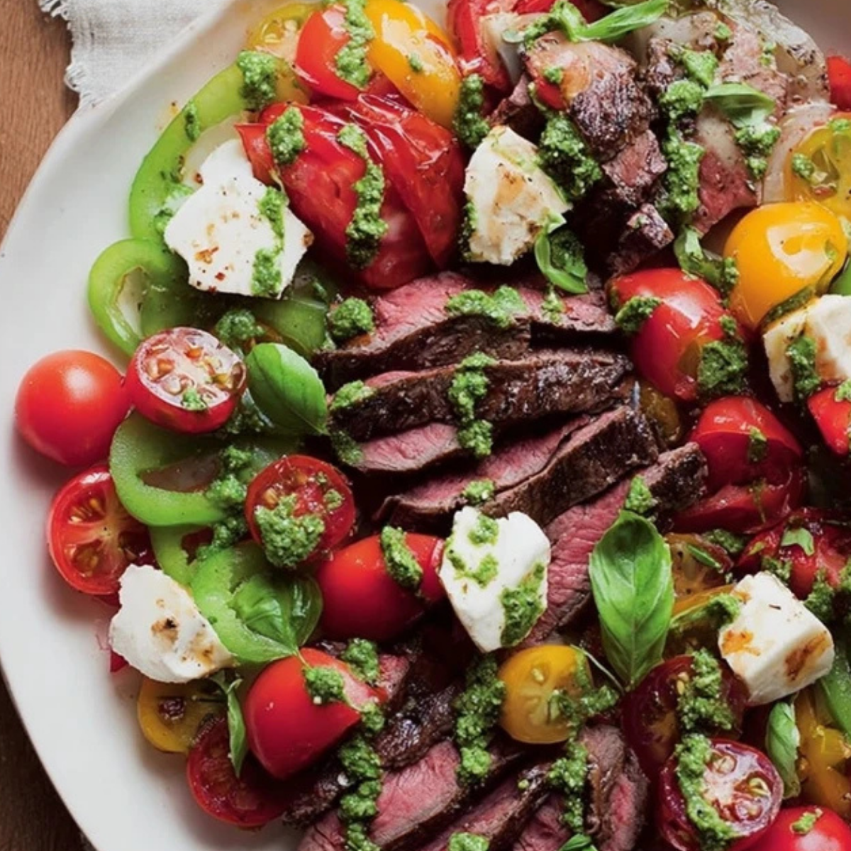 Heirloom Tomato and Steak Caprese