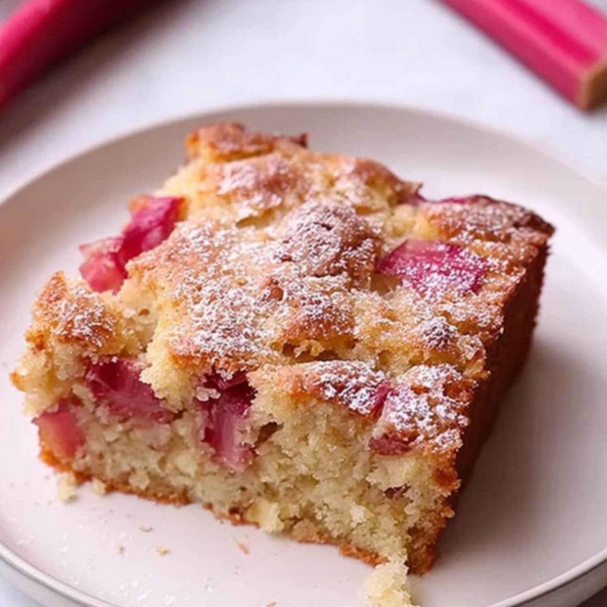 Moist Rhubarb Cake