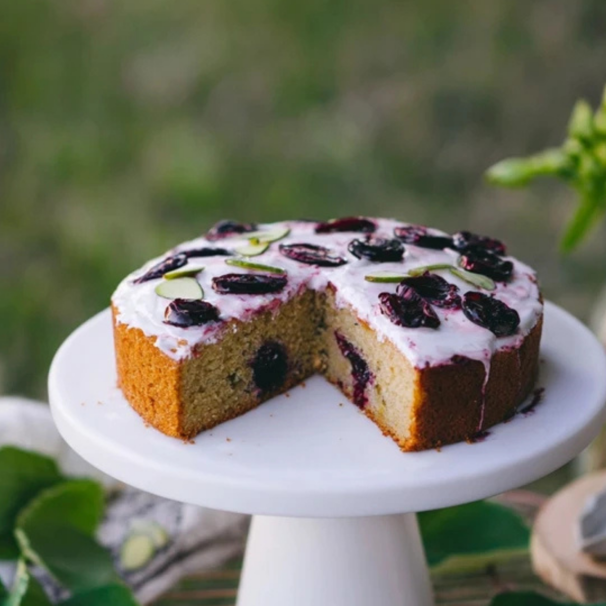 Mulberry Almond Cake