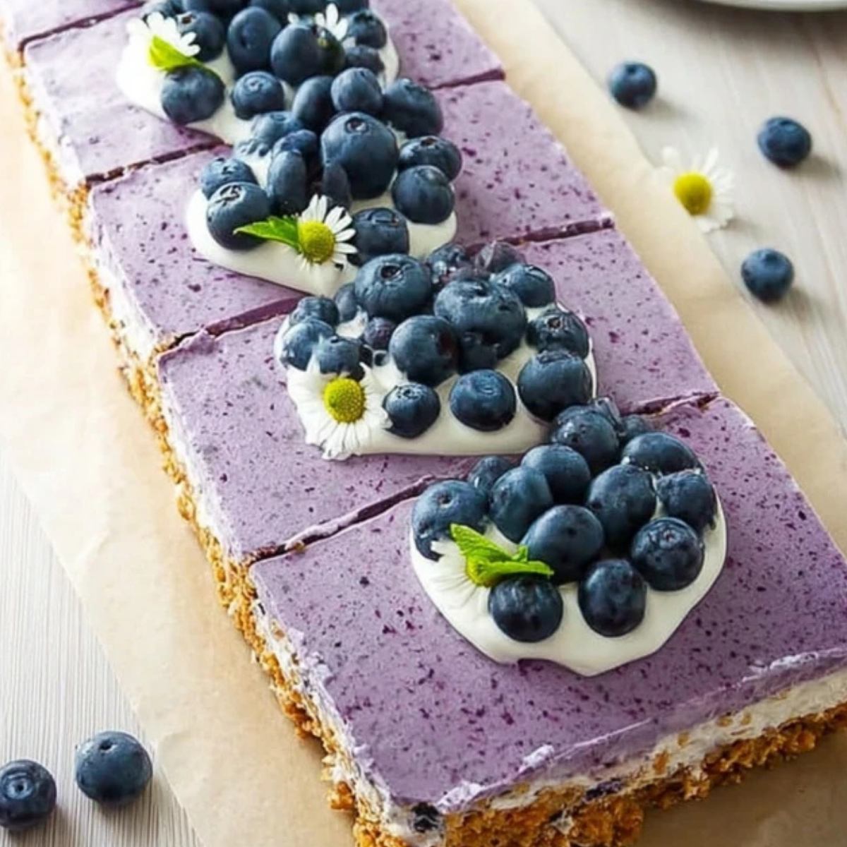 No Bake Blueberry Cheesecake
