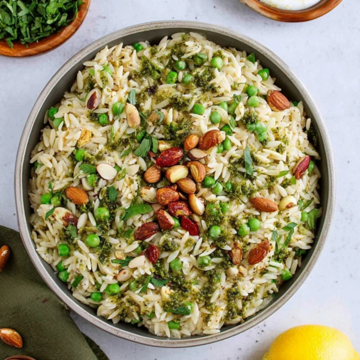 Pesto Orzo Salad