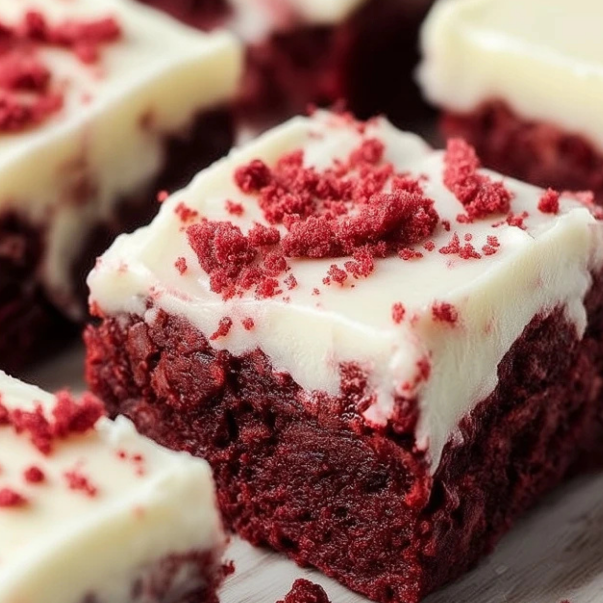 Red Velvet Brownies with Cream Cheese Icing