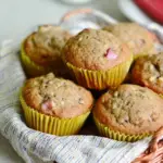 Rhubarb Banana Muffins