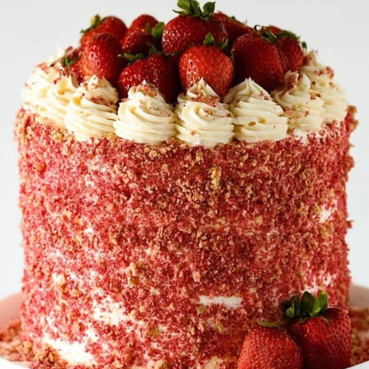 Strawberry Crunch Cake