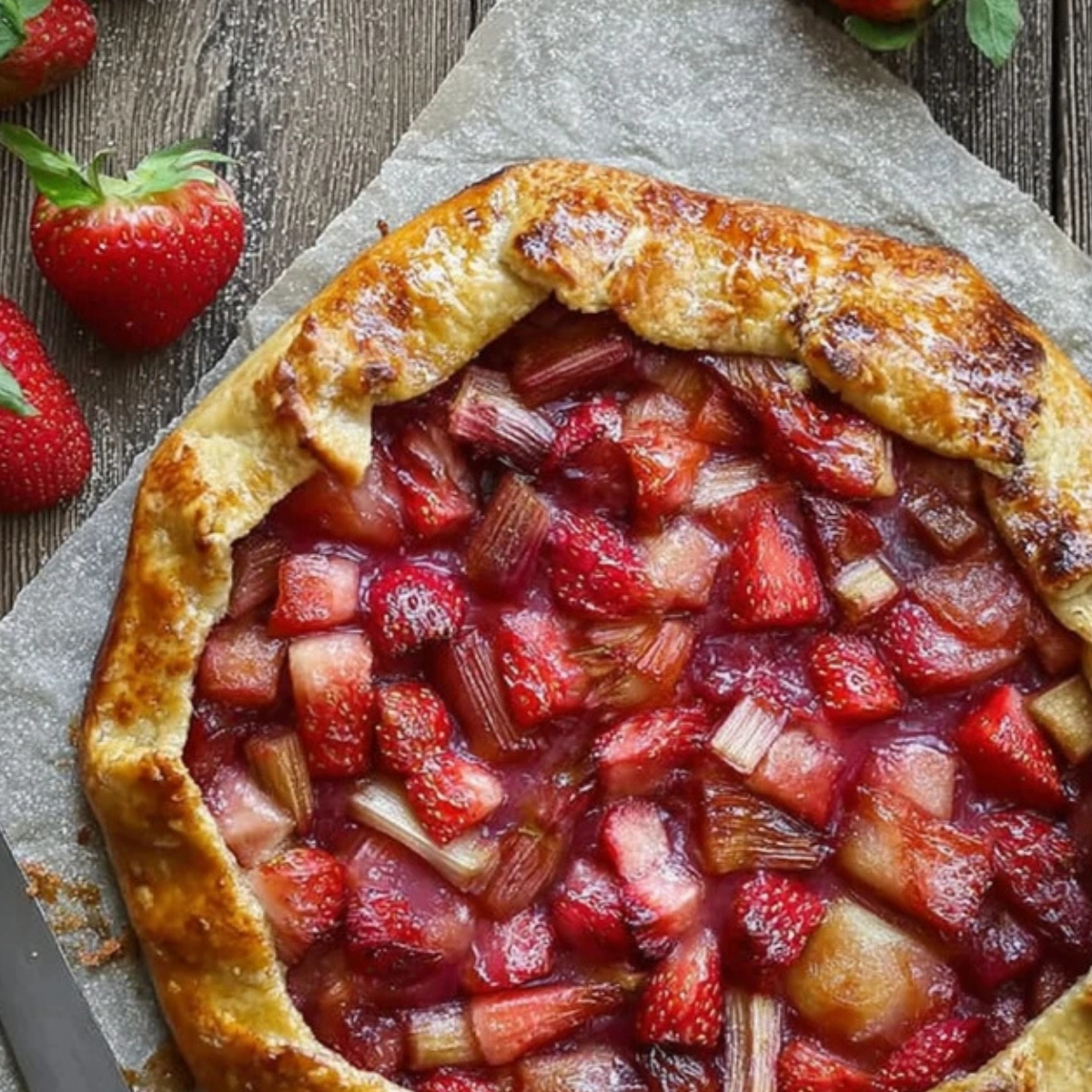 Strawberry Rhubarb Galette