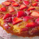 Strawberry Rhubarb Upside Down Cake