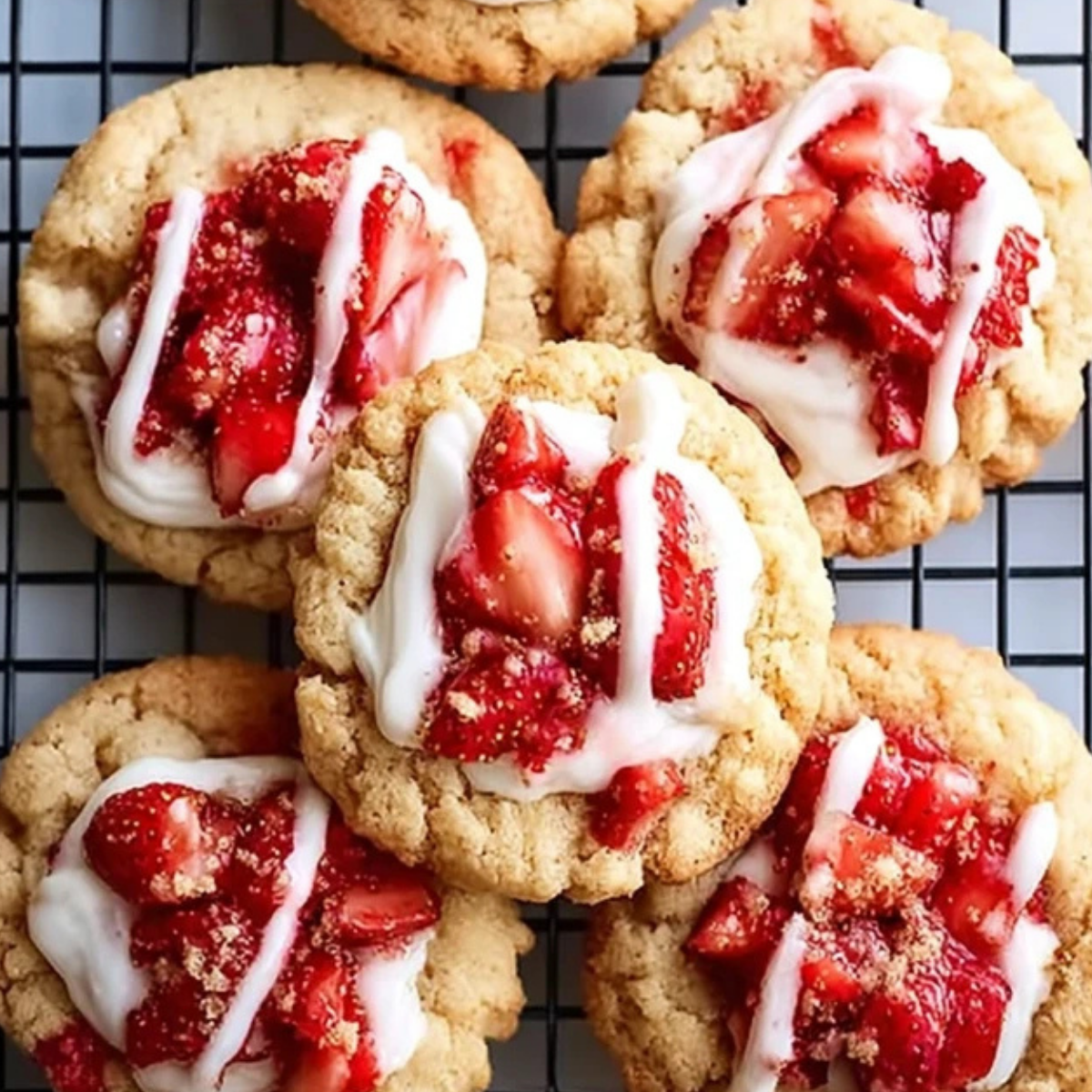 Strawberry Shortcake Butter Cookies