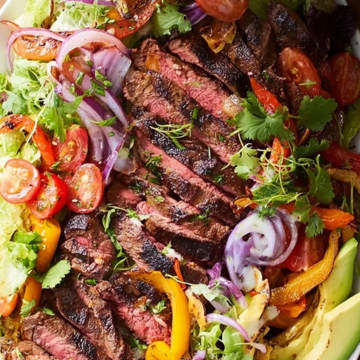 Warm Fajita Steak Salad