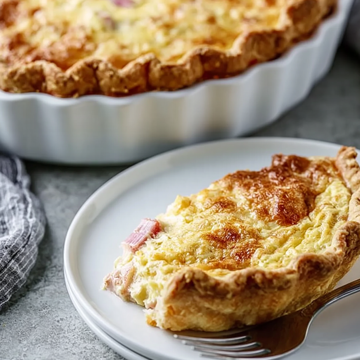 Amish Rhubarb Custard Pie