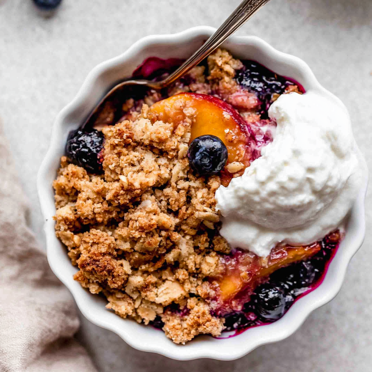 Blueberry Peach Crumble