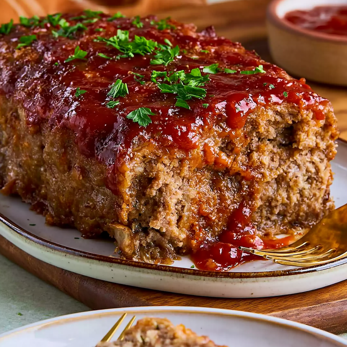 Brown Sugar Meatloaf with Ketchup Glaze