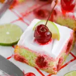 Cherry Limeade Poke Cake