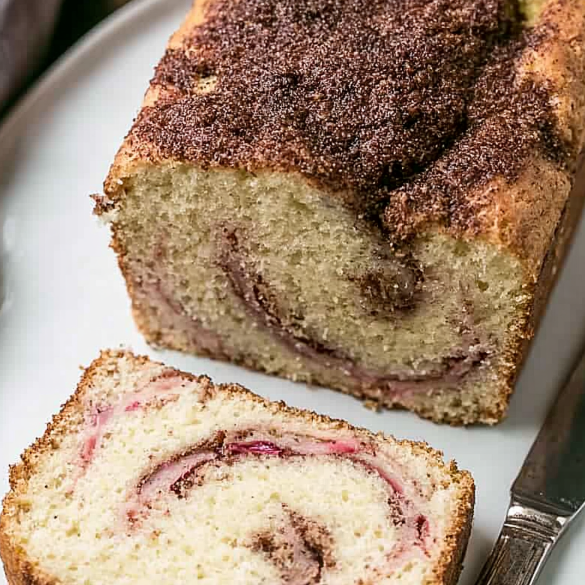 Cinnamon Swirl Rhubarb Bread