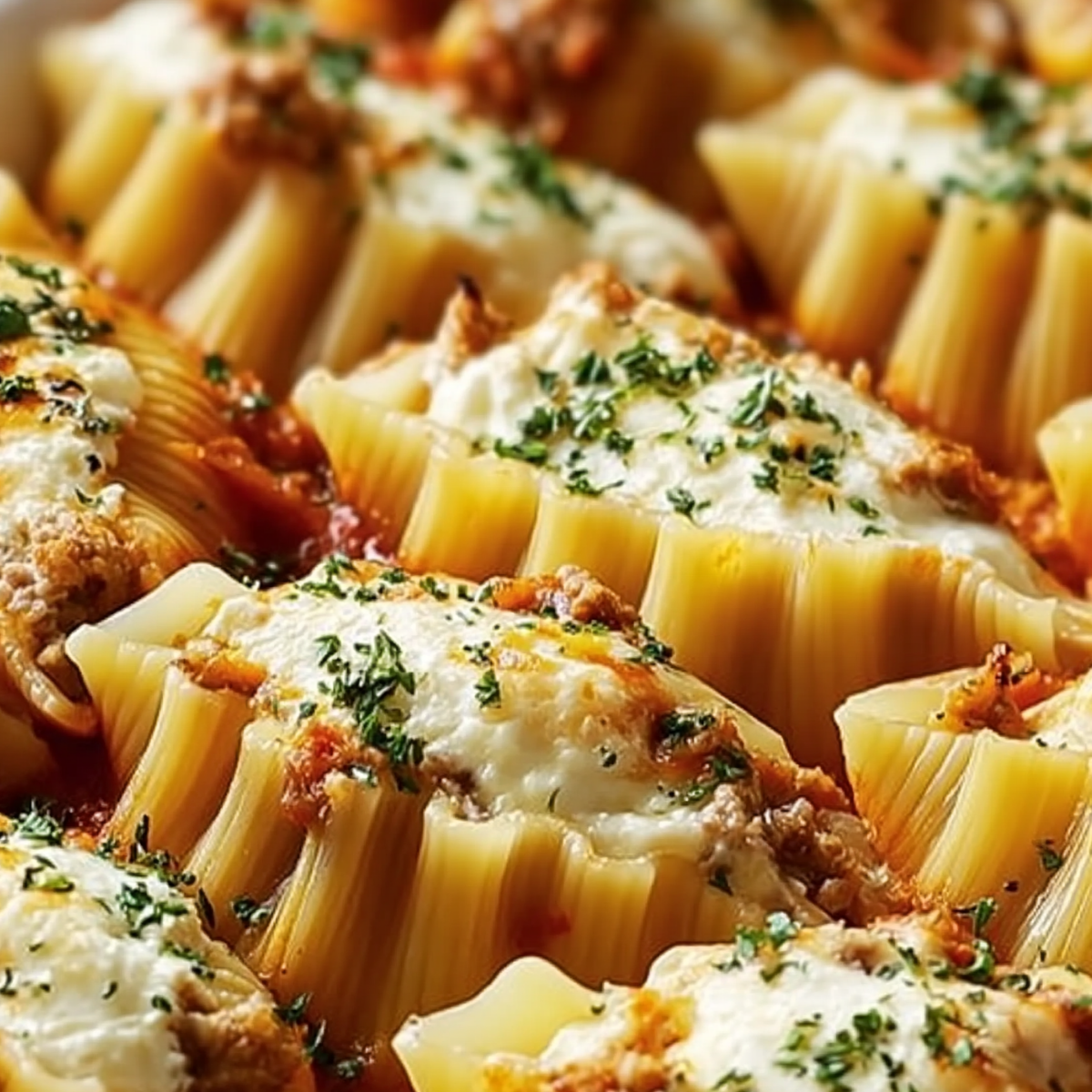 Creamy Ricotta Beef Stuffed Shells
