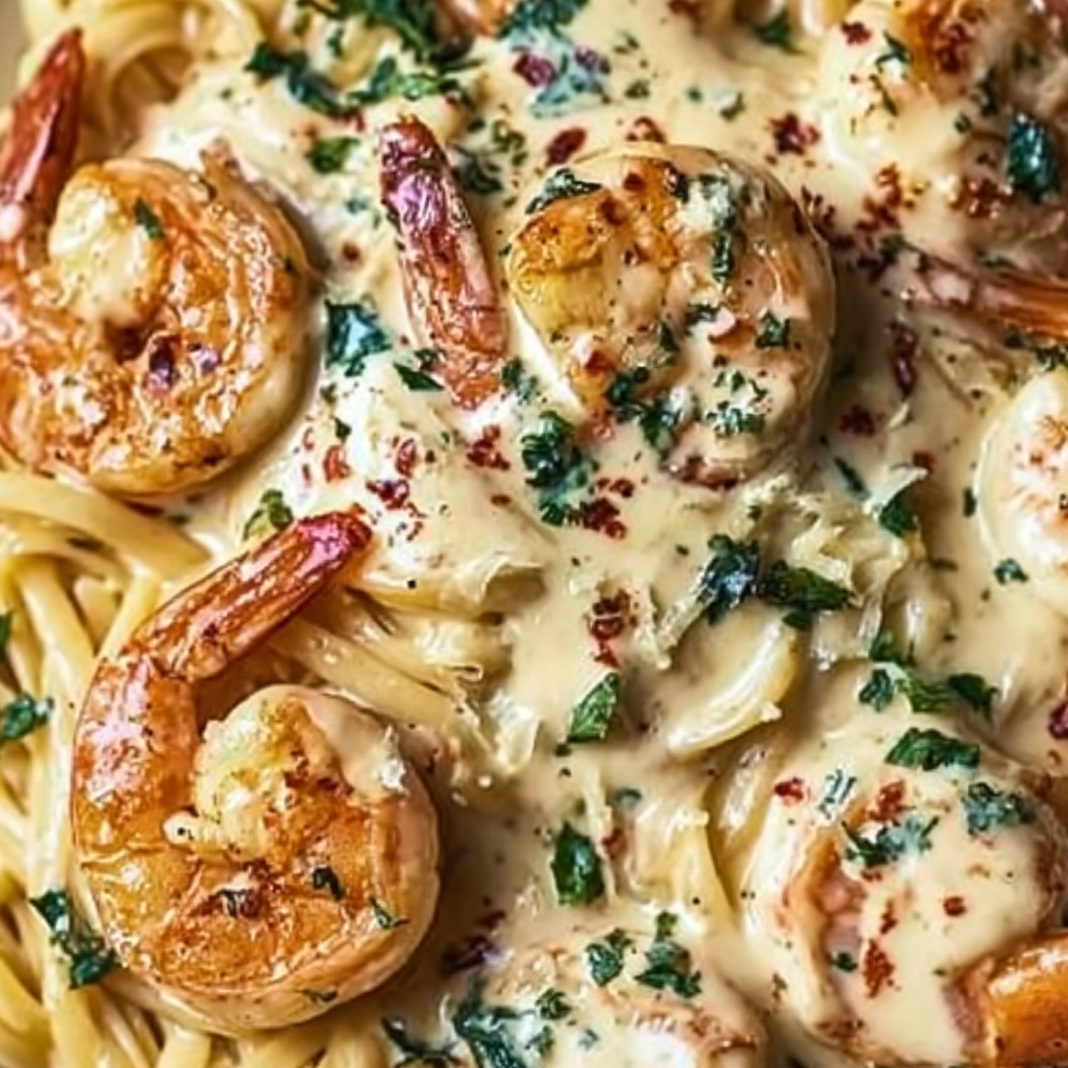 Creamy Tuscan Shrimp Pasta