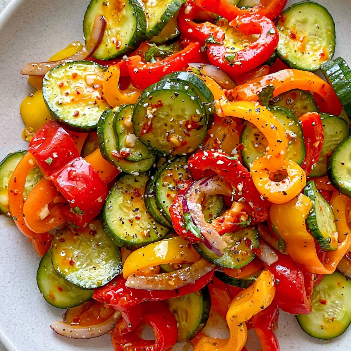 Cucumber and Sweet Pepper Salad